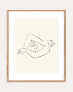 Shop The Longing Scandinavian minimal line art drawing sketch Art Print, Canvas Print, Commercial digital license & Instant download printable - available at 83oranges.com by artist Uma Gokhale India