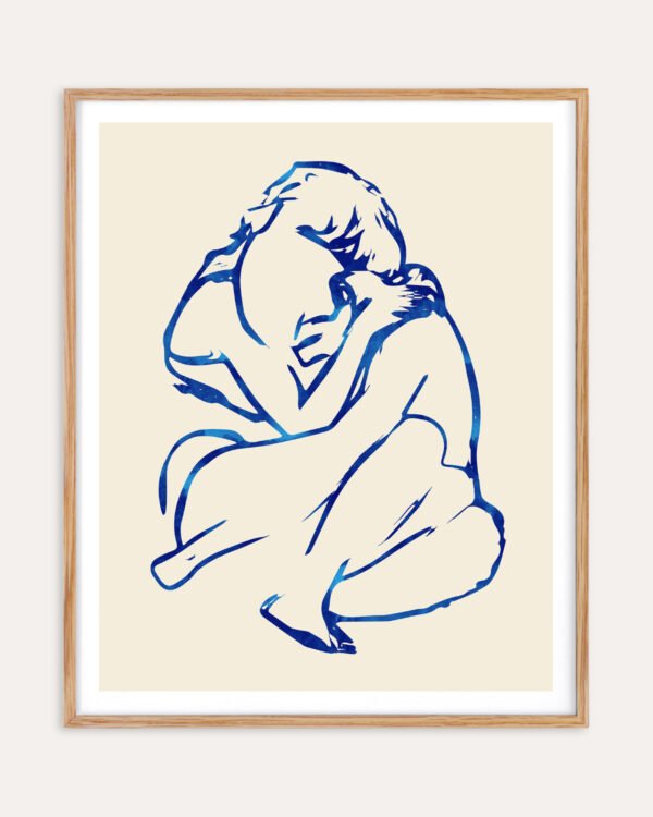 Shop Put your arms around me and I'm home Abstract Neutral Minimal Art Print, Canvas Print, Commercial digital license & Instant download printable - available at 83oranges.com by artist Uma Gokhale India