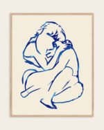 Shop Put your arms around me and I'm home Abstract Neutral Minimal Art Print, Canvas Print, Commercial digital license & Instant download printable - available at 83oranges.com by artist Uma Gokhale India