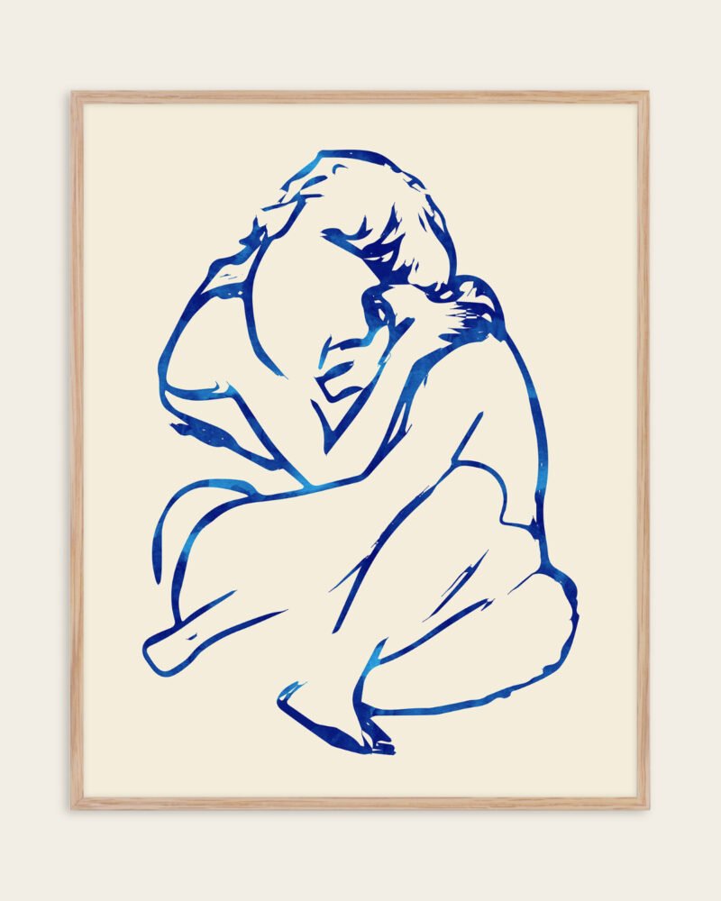 Shop Put your arms around me and I'm home Abstract Neutral Minimal Art Print, Canvas Print, Commercial digital license & Instant download printable - available at 83oranges.com by artist Uma Gokhale India