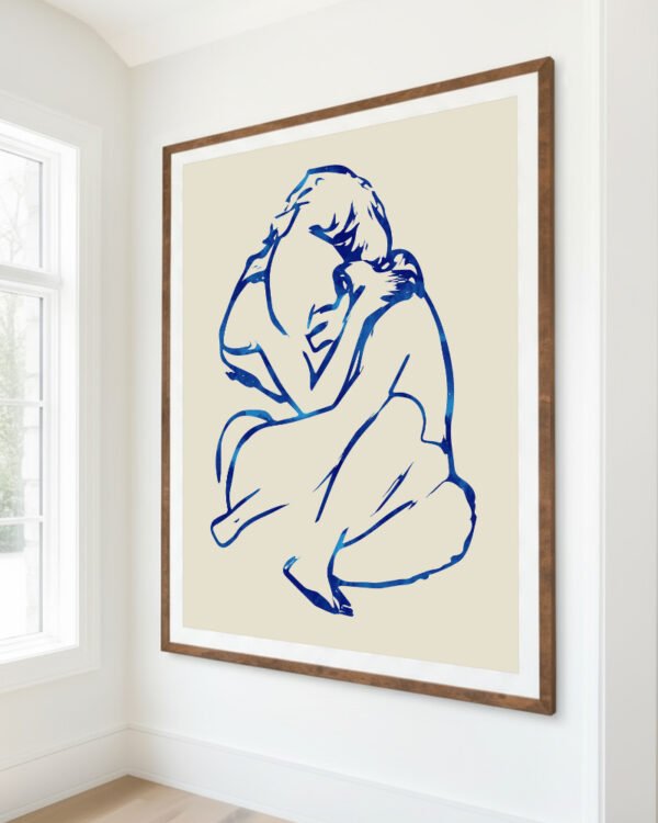 Shop Put your arms around me and I'm home Abstract Neutral Minimal Art Print, Canvas Print, Commercial digital license & Instant download printable - available at 83oranges.com by artist Uma Gokhale India