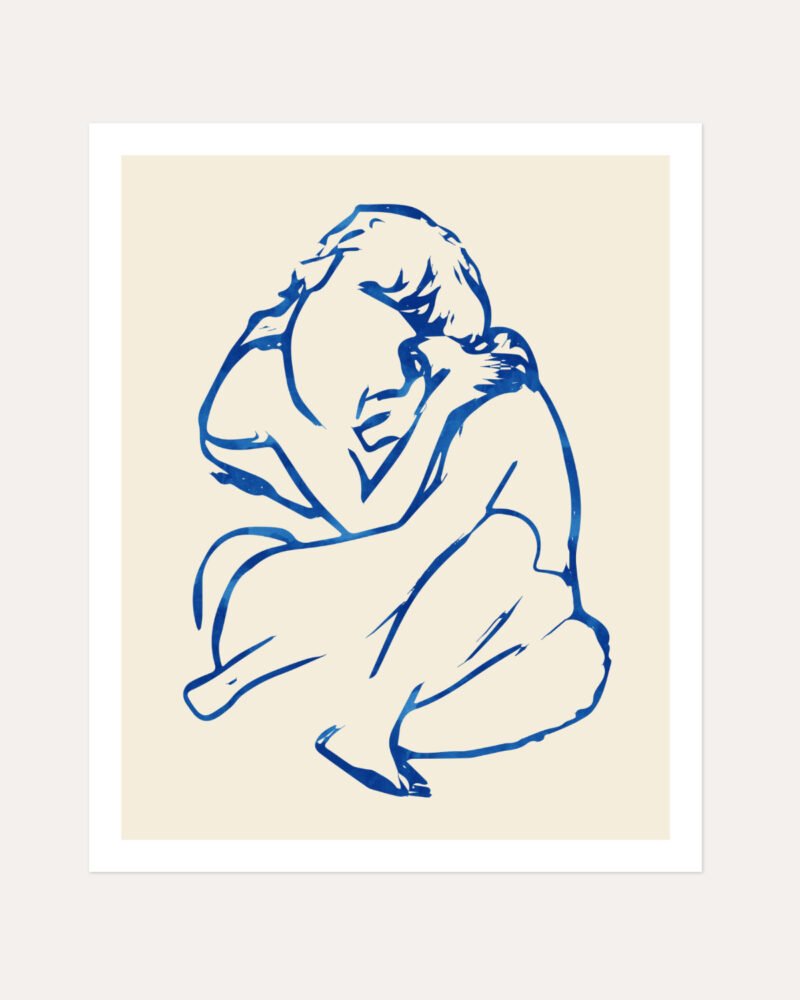 Shop Put your arms around me and I'm home Abstract Neutral Minimal Art Print, Canvas Print, Commercial digital license & Instant download printable - available at 83oranges.com by artist Uma Gokhale India