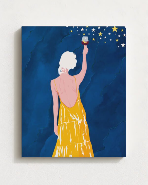 Shop pour me some magic self-love Art Print, Canvas Print, Commercial Digital License & Instant download printable- exclusively available at 83oranges.com by artist Uma Gokhale India
