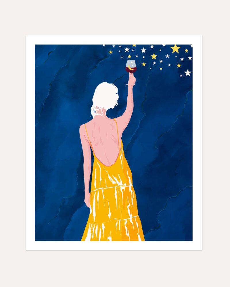 Shop pour me some magic self-love Art Print, Canvas Print, Commercial Digital License & Instant download printable- exclusively available at 83oranges.com by artist Uma Gokhale India