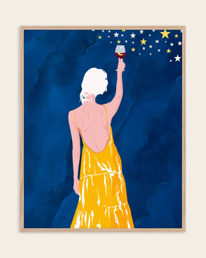 Shop pour me some magic self-love Art Print, Canvas Print, Commercial Digital License & Instant download printable- exclusively available at 83oranges.com by artist Uma Gokhale India