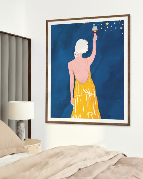 Shop pour me some magic self-love Art Print, Canvas Print, Commercial Digital License & Instant download printable- exclusively available at 83oranges.com by artist Uma Gokhale India