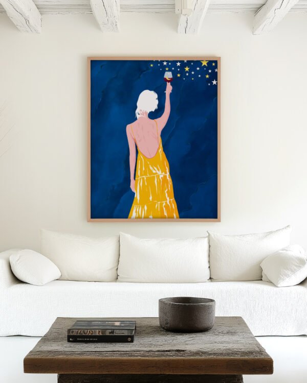 Shop pour me some magic self-love Art Print, Canvas Print, Commercial Digital License & Instant download printable- exclusively available at 83oranges.com by artist Uma Gokhale India