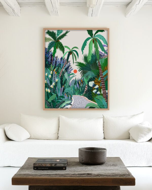 Shop The urban jungle route Art Print, Canvas Print, digital printable download - available at 83oranges.com by artist Uma Gokhale India