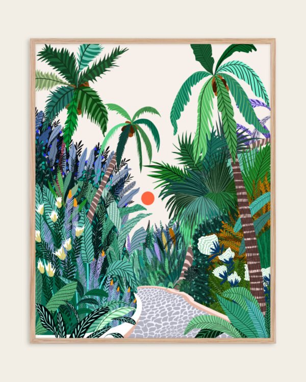 Shop The urban jungle route Art Print, Canvas Print, digital printable download - available at 83oranges.com by artist Uma Gokhale India