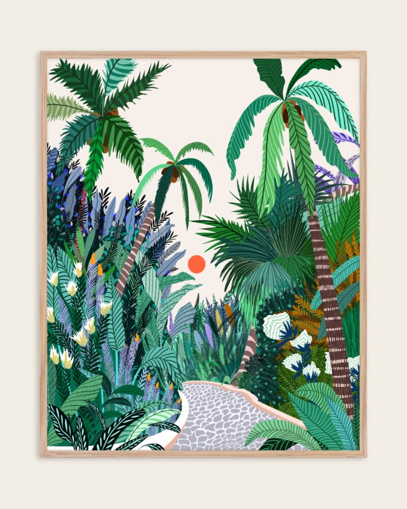 Shop The urban jungle route Art Print, Canvas Print, digital printable download - available at 83oranges.com by artist Uma Gokhale India