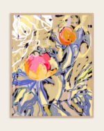Shop floral bloom in the butter yellow forest botanical nature plants Art Print, Canvas Print, Commercial Digital License & Instant download printable- exclusively available at 83oranges.com by artist Uma Gokhale India