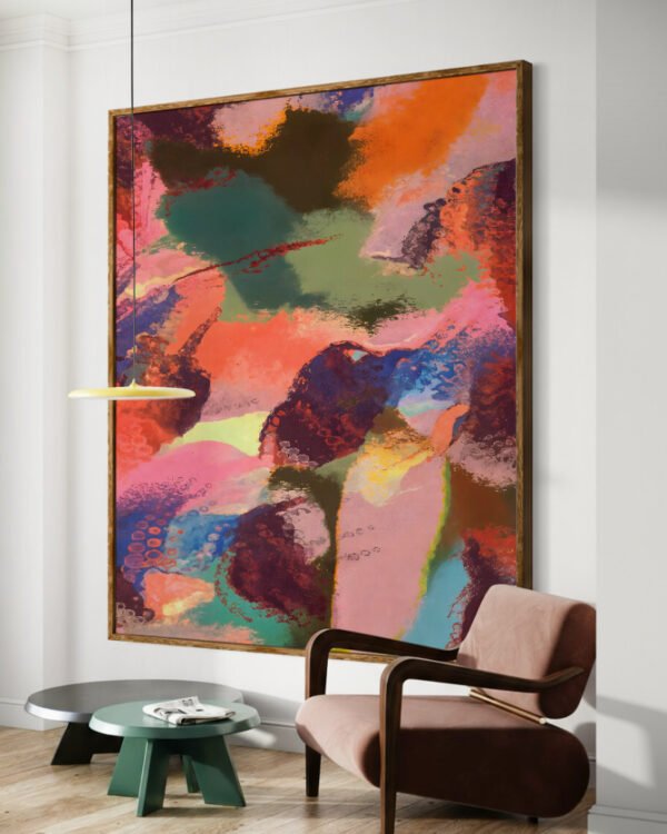 Shop a Maroon Dream abstract Art Print, Canvas Print, Commercial Digital License & Instant download printable- exclusively available at 83oranges.com by artist Uma Gokhale India