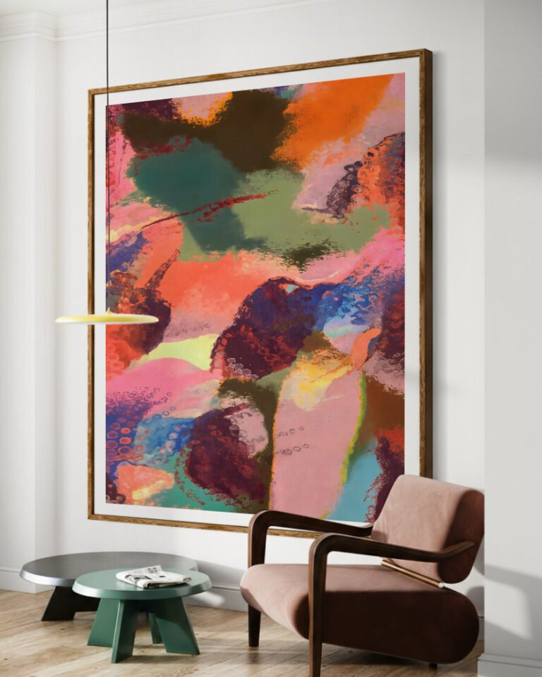 Shop a Maroon Dream abstract Art Print, Canvas Print, Commercial Digital License & Instant download printable- exclusively available at 83oranges.com by artist Uma Gokhale India