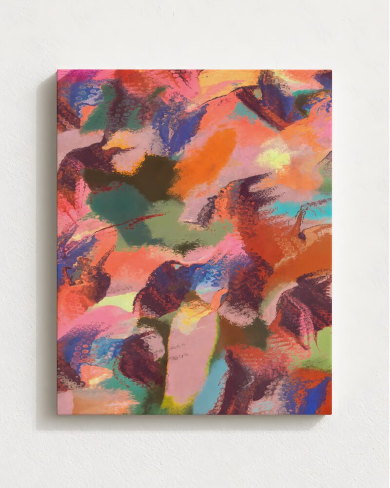 Shop a Maroon Dream abstact Art Print, Canvas Print, Commercial Digital License & Instant download printable- exclusively available at 83oranges.com by artist Uma Gokhale India