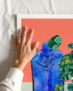 Shop still life potted plants Art Print, Canvas Print, digital printable download - available at 83oranges.com by artist Uma Gokhale India