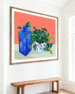 Shop still life potted plants Art Print, Canvas Print, digital printable download - available at 83oranges.com by artist Uma Gokhale India