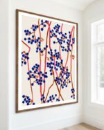 Shop Berry Summer Nature botanical abstract minimal Art Print, Canvas Print - available at 83oranges.com by artist Uma Gokhale India