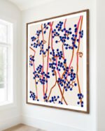 Shop Berry Summer Nature botanical abstract minimal Art Print, Canvas Print - available at 83oranges.com by artist Uma Gokhale India