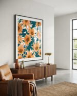Shop Blush Sunflowers Art Print, Canvas Print, digital printable download - available at 83oranges.com by artist Uma Gokhale India