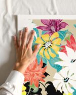 Shop Dalia Eclectic floral botanical Nordic garden abstract Art Print, Canvas Print, digital printable download - available at 83oranges.com by artist Uma Gokhale India