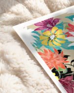 Shop Dalia Eclectic floral botanical Nordic garden abstract Art Print, Canvas Print, digital printable download - available at 83oranges.com by artist Uma Gokhale India