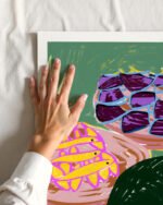 Shop Fish Market Eclectic bold Art Print, Canvas Print - available at 83oranges.com by artist Uma Gokhale India