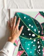 Shop tropical botanical jungle leaves Art Print, Canvas Print, digital printable download - available at 83oranges.com by artist Uma Gokhale India