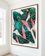 Shop tropical botanical jungle leaves Art Print, Canvas Print, digital printable download - available at 83oranges.com by artist Uma Gokhale India
