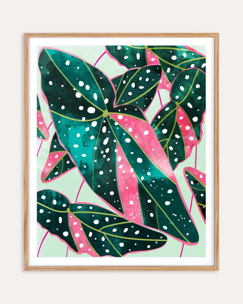 Shop tropical botanical jungle leaves Art Print, Canvas Print, digital printable download - available at 83oranges.com by artist Uma Gokhale India