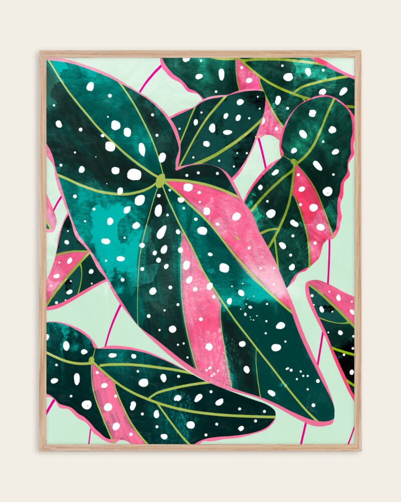 Shop tropical botanical jungle leaves Art Print, Canvas Print, digital printable download - available at 83oranges.com by artist Uma Gokhale India
