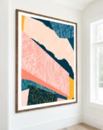 Shop Leela abstract washi tapes collage Art Print, Canvas Print, digital printable download - available at 83oranges.com by artist Uma Gokhale India