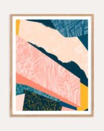 Shop Leela abstract washi tapes collage Art Print, Canvas Print, digital printable download - available at 83oranges.com by artist Uma Gokhale India