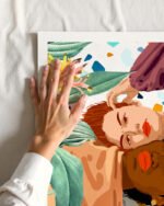 Shop Love is not a color. Character a not a shade of skin equality anti-racism Art Print, Canvas Print, digital printable download - available at 83oranges.com by artist Uma Gokhale India