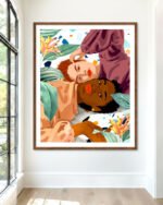Shop Love is not a color. Character a not a shade of skin equality anti-racism Art Print, Canvas Print, digital printable download - available at 83oranges.com by artist Uma Gokhale India