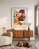 Shop Love is not a color. Character a not a shade of skin equality anti-racism Art Print, Canvas Print, digital printable download - available at 83oranges.com by artist Uma Gokhale India