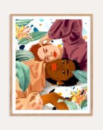 Shop Love is not a color. Character a not a shade of skin equality anti-racism Art Print, Canvas Print, digital printable download - available at 83oranges.com by artist Uma Gokhale India