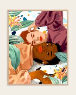 Shop Love is not a color. Character a not a shade of skin equality anti-racism Art Print, Canvas Print, digital printable download - available at 83oranges.com by artist Uma Gokhale India
