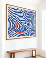 Shop Abstract Maelstorm boating sail lake Art Print, Canvas Print, digital printable download - available at 83oranges.com by artist Uma Gokhale India [review]