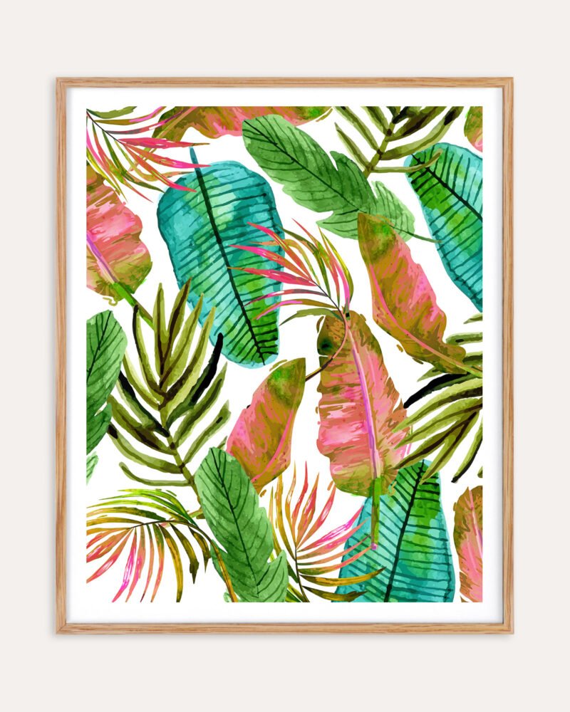 Shop Not enough leaves Banana tropical nature Art Print, Canvas Print, digital printable download - available at 83oranges.com by artist Uma Gokhale India