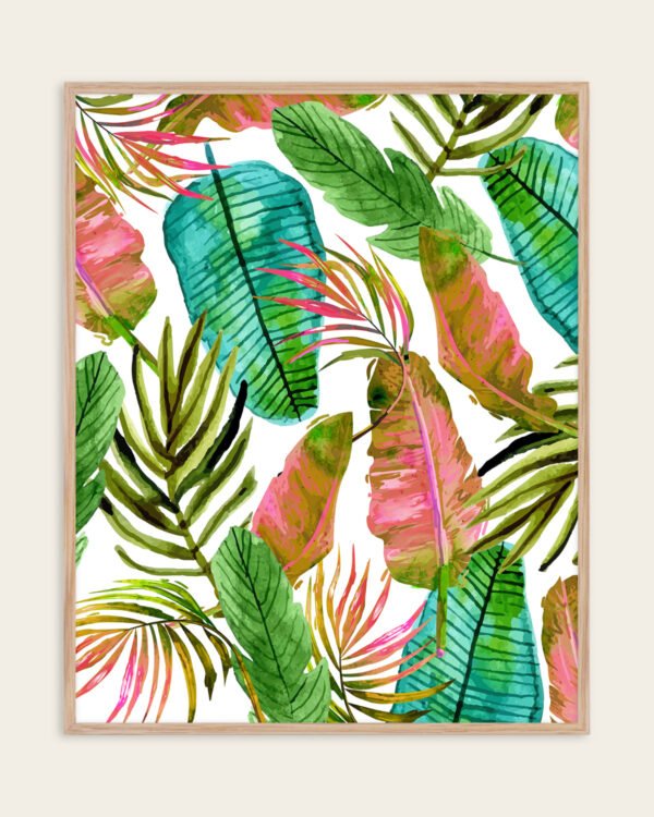 Shop Not enough leaves Banana tropical nature Art Print, Canvas Print, digital printable download - available at 83oranges.com by artist Uma Gokhale India