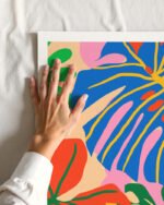 Shop She Always Wears Neutrals But Has The Most Colorful Mind abstract Art Print, Canvas Print, digital printable download - available at 83oranges.com by artist Uma Gokhale India