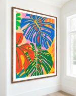 Shop She Always Wears Neutrals But Has The Most Colorful Mind abstract Art Print, Canvas Print, digital printable download - available at 83oranges.com by artist Uma Gokhale India