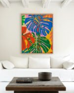 Shop She Always Wears Neutrals But Has The Most Colorful Mind abstract Art Print, Canvas Print, digital printable download - available at 83oranges.com by artist Uma Gokhale India