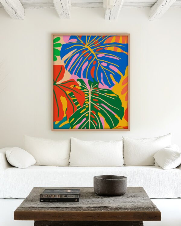 Shop She Always Wears Neutrals But Has The Most Colorful Mind abstract Art Print, Canvas Print, digital printable download - available at 83oranges.com by artist Uma Gokhale India