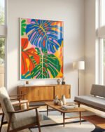 Shop She Always Wears Neutrals But Has The Most Colorful Mind abstract Art Print, Canvas Print, digital printable download - available at 83oranges.com by artist Uma Gokhale India