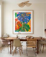 Shop She Always Wears Neutrals But Has The Most Colorful Mind abstract Art Print, Canvas Print, digital printable download - available at 83oranges.com by artist Uma Gokhale India