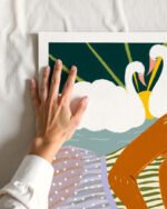 Shop The dreamer bohemian woman fashion landscape Art Print, Canvas Print, digital printable download - available at 83oranges.com by artist Uma Gokhale India