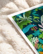 Shop The Midnight Jungle Art Print, Canvas Print - available at 83oranges.com by artist Uma Gokhale India