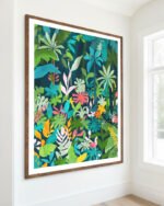 Shop The Midnight Jungle Art Print, Canvas Print - available at 83oranges.com by artist Uma Gokhale India
