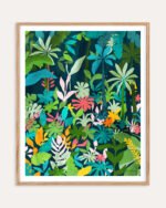 Shop The Midnight Jungle Art Print, Canvas Print - available at 83oranges.com by artist Uma Gokhale India